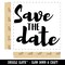 Save the Date Wedding Invitation Square Rubber Stamp for Stamping Crafting